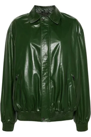 Manokhi Leather bomber jacker