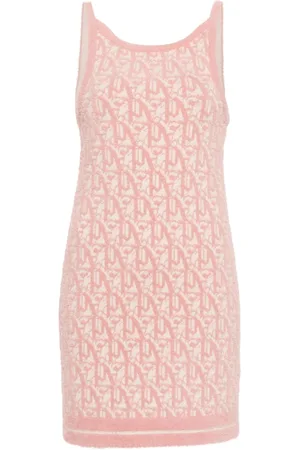 Palm Angels Monogram-jacquard knitted minidress