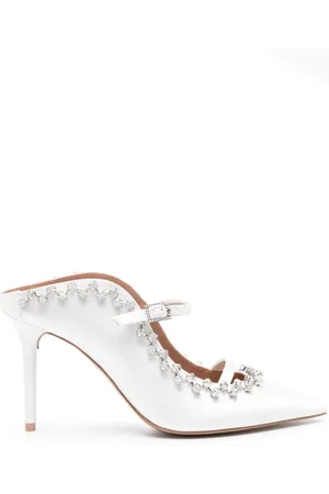 MALONE SOULIERS Gala 100mm crystal-embellished mules
