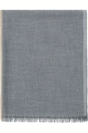 Brunello Cucinelli Frayed-edge rectangle-shape scarf