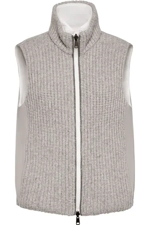 Brunello Cucinelli Ribbed-knit padded gilet