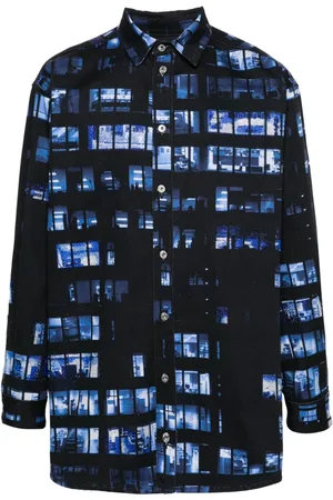 OFF-WHITE Windows-print denim shirt jacket
