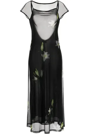Puppets and Puppets Diego lily-print mesh maxi dress