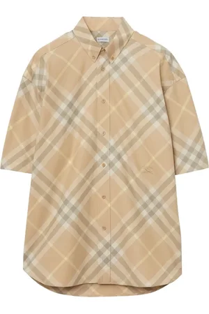 Burberry Checkered short-sleeved button-down shirt