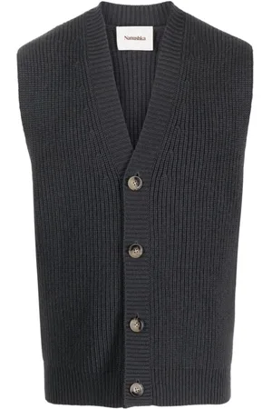 Nanushka Sleeveless ribbed-knit cardigan