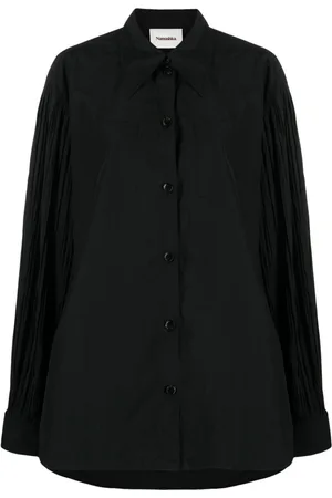 Nanushka Nele pleated-sleeves poplin shirt