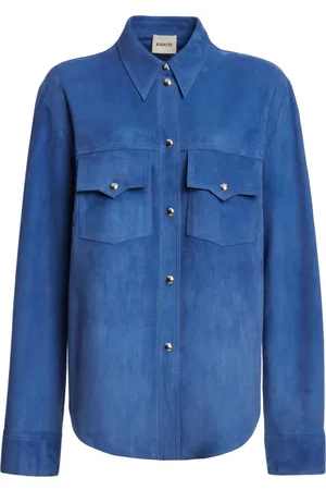 Khaite The Jinn suede shirt
