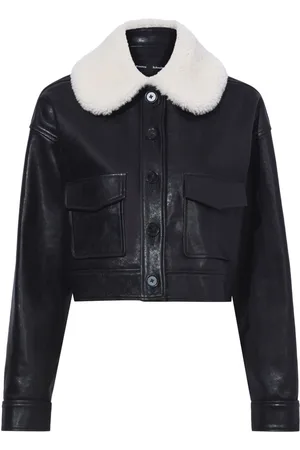 Proenza Schouler Judd shearling-collar leather jacket