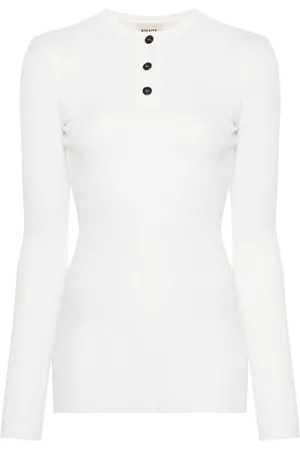 Khaite Fine-ribbed long-sleeve T-shirt