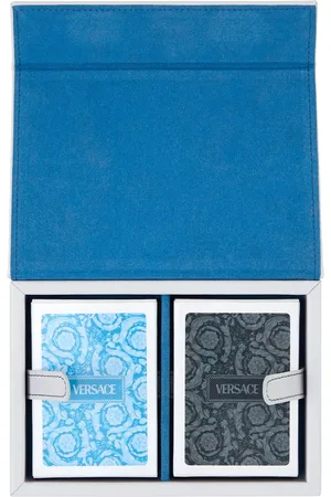 VERSACE Logo-print card game