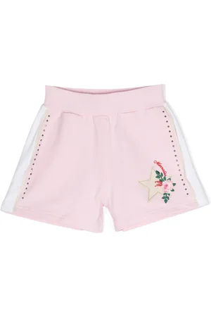MONNALISA Floral-embroidery shorts