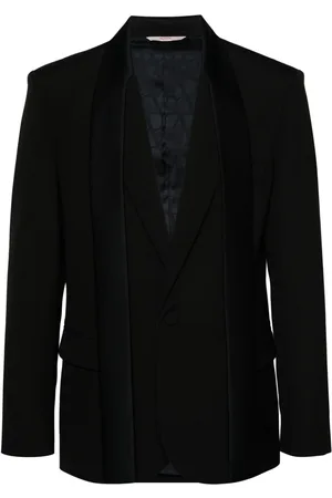 VALENTINO GARAVANI Scarf-detail wool blazer