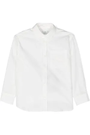 Etro Pegaso-embroidered poplin shirt