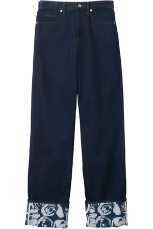 Burberry Logo-patch straight-leg jeans