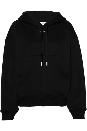 OFF-WHITE Logo-embroidered cotton hoodie