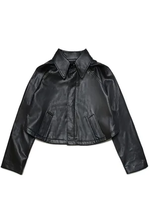 Maison Margiela Cropped faux-leather jacket