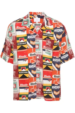 Rhude Cigarette-print bowling shirt