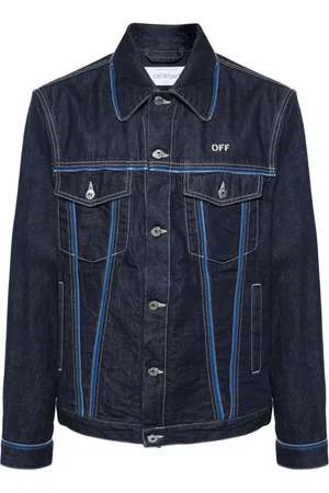 OFF-WHITE Zip-embellished denim jacket