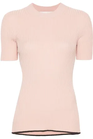 AERON Crew-neck ribbed top