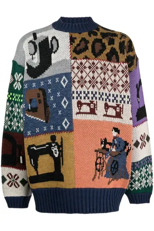 KAPITAL 5G patterned-intarsia jumper