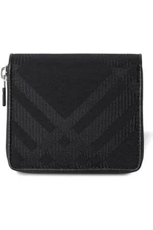 Burberry Check-pattern leather wallet