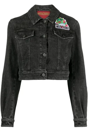 Moschino Cartoon-appliqué cropped denim jacket