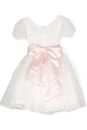 MONNALISA Sequin-embellished belted dress