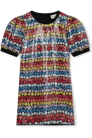 Sonia Rykiel Enfant Logo-print sequin-embellished dress