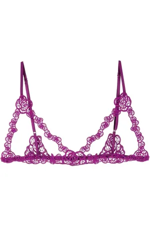 FLEUR DU MAL Fleur guipure ouvert bralette