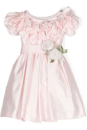 MONNALISA Ruffled belted dress