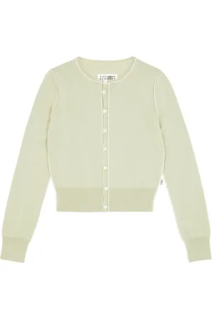 Maison Margiela Raised-seam fine-knit cardigan