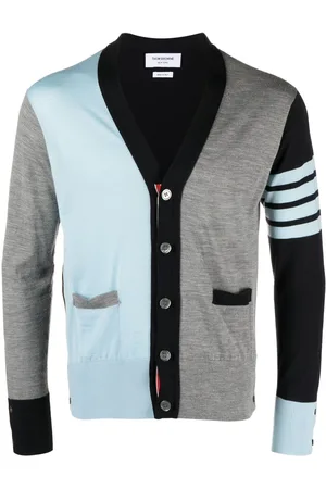 Thom Browne 4-Bar stripe V-neck cardigan