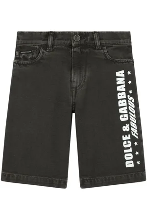 Dolce & Gabbana Logo-print cotton denim shorts