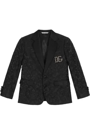 Dolce & Gabbana Patterned-jacquard single-breasted blazer