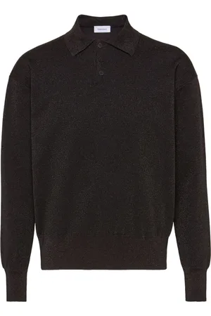 Salvatore Ferragamo Lurex long-sleeved polo shirt