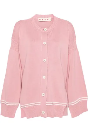 Marni Logo-intarsia cotton cardigan