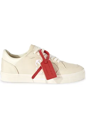OFF-WHITE Vulcanized contrasting-tag canvas sneakers
