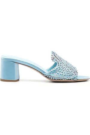 LE SILLA Gilda 60mm crystal-embellished mules