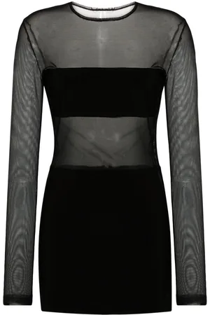 Norma Kamali Dash Dash semi-sheer minidress