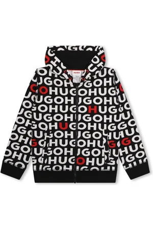 HUGO BOSS Logo-print zip-up sweatshirt