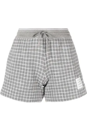 Thom Browne Checked tweed track shorts
