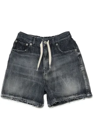 Maison Margiela Logo-patch drawstring denim shorts