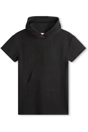 HUGO BOSS Logo-appliqué hooded minidress
