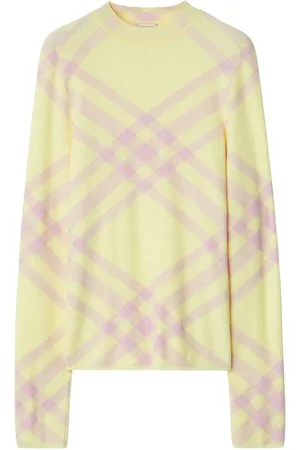 Burberry Check-pattern ribbed jumper