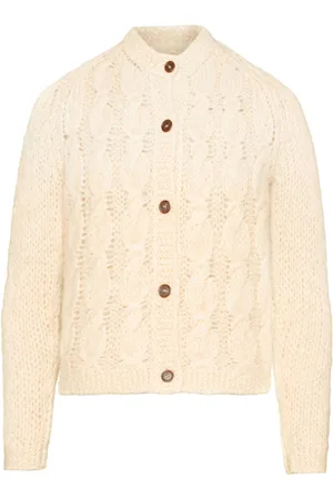 Maison Margiela Faded cable-knit cardigan