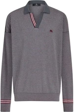 Etro Logo-embroidered striped polo shirt