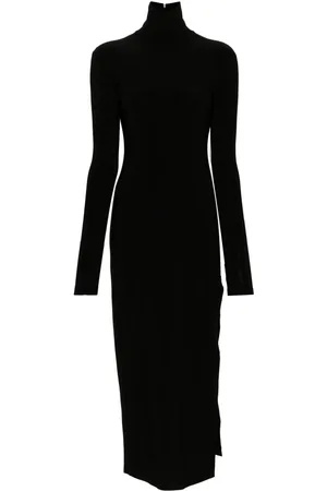 Norma Kamali Side-slit stretch-jersey maxi dress