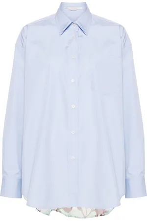 Stella McCartney Straight-point collar panelled shirt