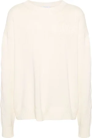 OFF-WHITE Crew-neck diagonal-stripe jumper
