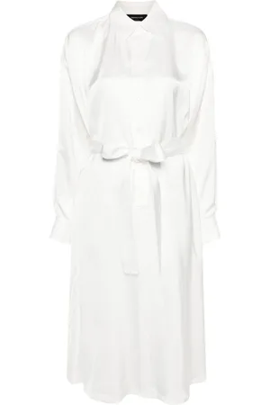 Fabiana Filippi Belted satin shirtdress